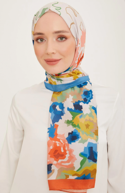 Armine Trend Şal 10001-02 Kiremit-Mavi