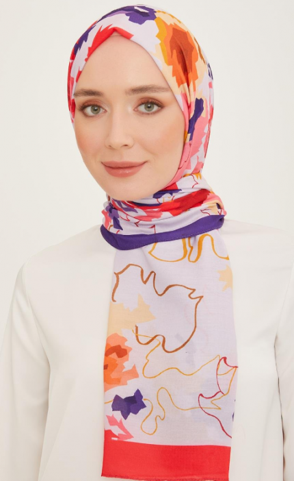 Armine Trend Şal 10001-13 Nar çiçeği-Mor
