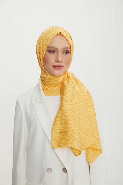 Armine Trend Sarı Pure Lina Şal 10-21193