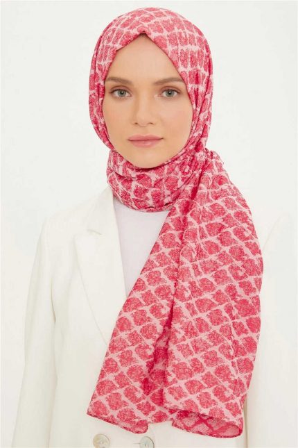 Armine Trend Şeker Pembe Pure Lina Şal 13-21226