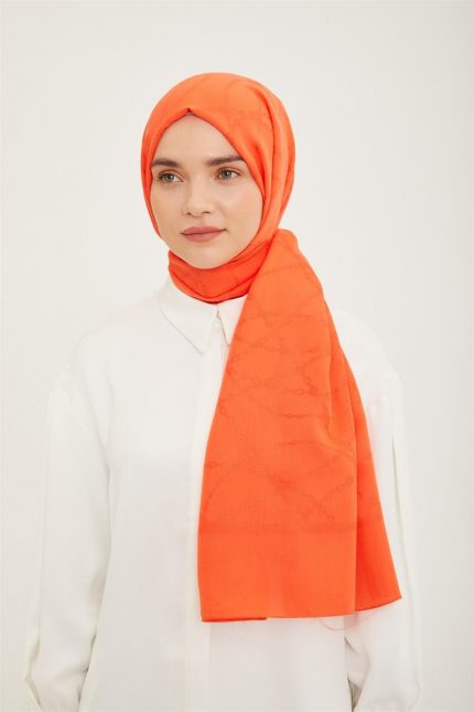 Armine Trend Turuncu Hazan Şal 1-23038