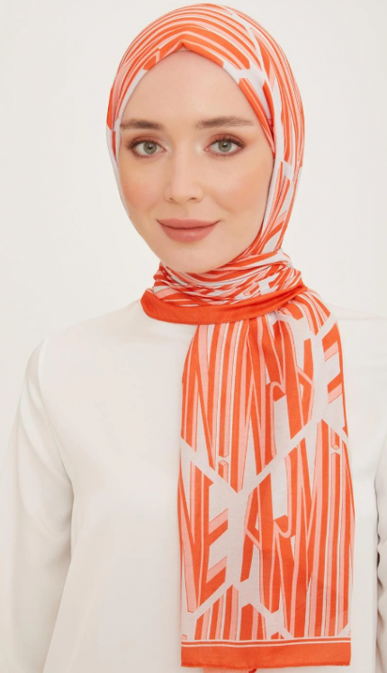 Armine Trend Turuncu Karma Desen 10005-15