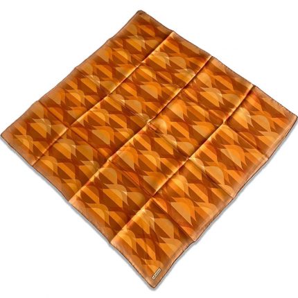 Armine Turuncu Geometrik Desen Tivil İpek Eşarp 9169-05
