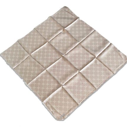 Armine Vizon Beyaz Monogram Desen Sura İpek Eşarp 9178-03