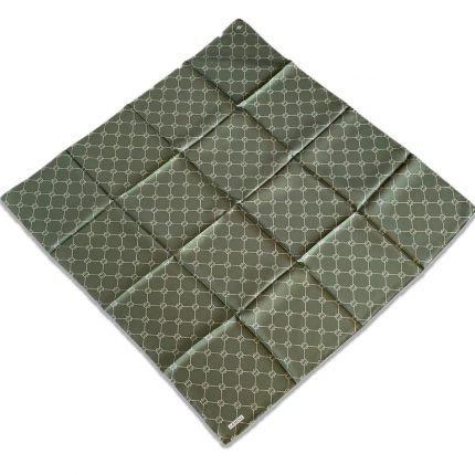 Armine Yeşil Krem Monogram Desen Tivil İpek Eşarp 9178-51