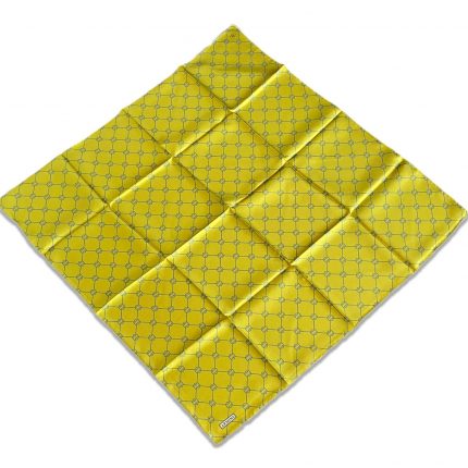 Armine Yeşil Monogram Desen Tivil İpek Eşarp 9178-32