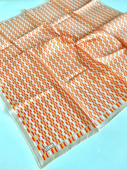 Belli Tivil İpek Eşarp 4124-38 Vizon Karışık Desen