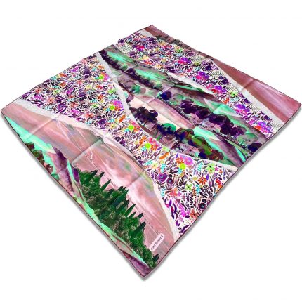 Cacharel Pudra Pembe Desen Tivil İpek Eşarp 4208701-311