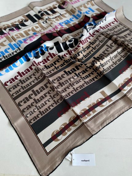 Cacharel Tivil İpek Eşarp 44406 Vizon Karışık Desen