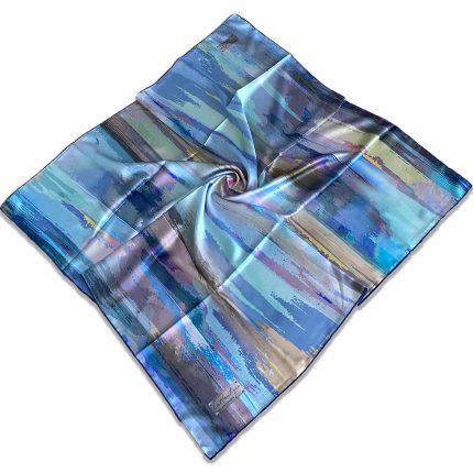 Defolu Polyester La Boutique Lacivert Karma Desen Eşarp 1803-06  34527