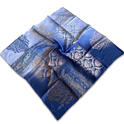 Defolu Polyester La Boutique Lacivert Karma Desen Eşarp 32611