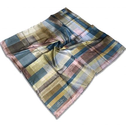 Defolu Polyester La Boutique Mavi Karma Desen Eşarp 32582