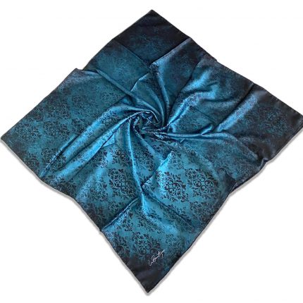 Defolu Polyester La Boutique Mavi Karma Desen Eşarp 1049-08  34542