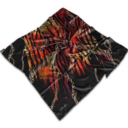 Defolu Polyester La Boutique Siyah Karma Desen Eşarp 32585