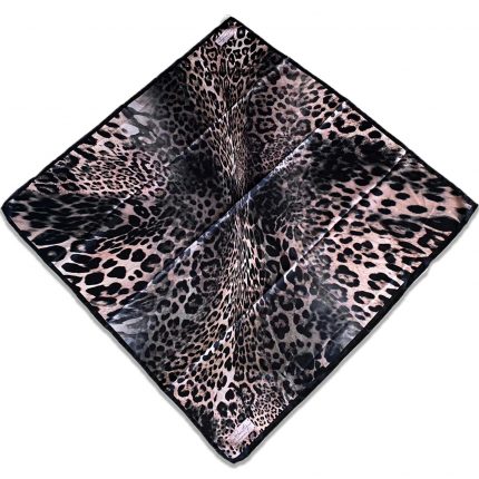 Defolu Vegan La Boutique Siyah Leopar Desen Eşarp 1012-04  34674