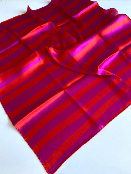 La Boutique Defolu Sura İpek Eşarp 40562 Kırmızı Karışık Desen