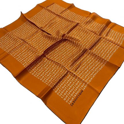 La Boutique Defolu Turuncu Sura İpek Eşarp 24859