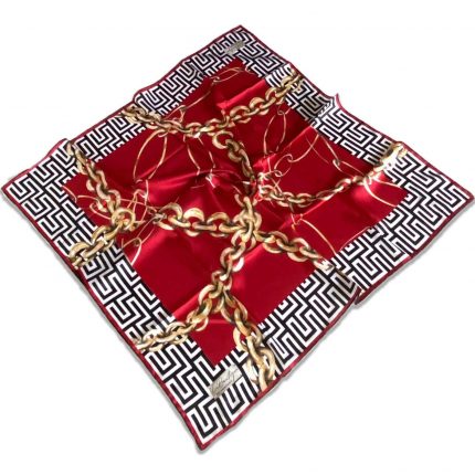 La Boutique Kırmızı Zincir Desen Classical Eşarp 1865-03  34444