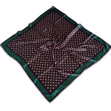 La Boutique Siyah Monogram Desen Classical Eşarp 1168-12 34469