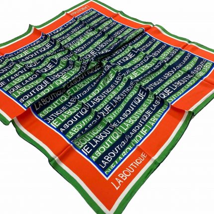 La Boutique Yeşil Harf Desenli Sura İpek Eşarp 1631-66