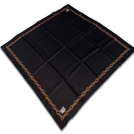Levidor Siyah-Gold Tivil İpek Eşarp 3812-25666