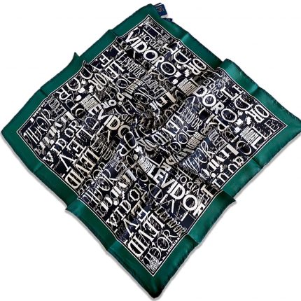 Levidor Tivil İpek Eşarp 35048 Yeşil Karışık Desen
