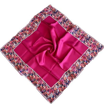 Levidor Tivil İpek Eşarp 35444 Pembe Çiçek Desen