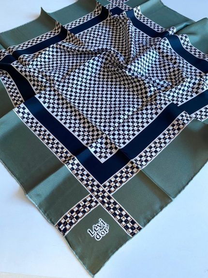 Levidor Tivil İpek Eşarp 40065 Yeşil Karışık Desen