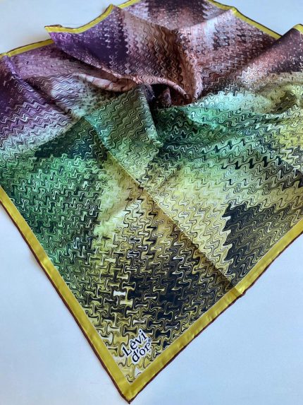 Levidor Tivil İpek Eşarp 40078 Sarı Karışık Desen