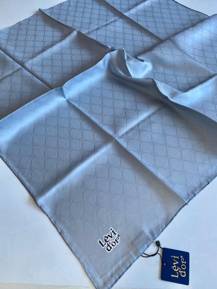 Levidor Tivil İpek Eşarp 4122-02 Gri Monogram Desen