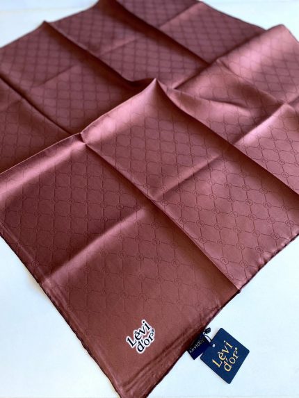 Levidor Tivil İpek Eşarp 4122-11 Bordo Monogram Desen