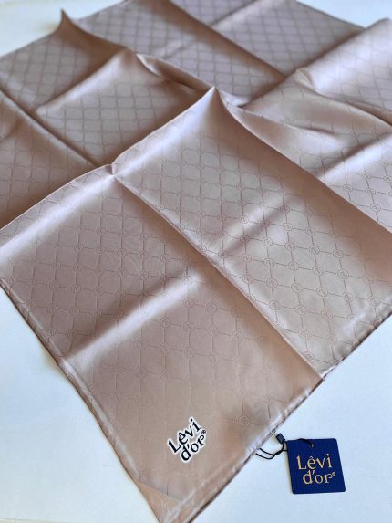 Levidor Tivil İpek Eşarp 4122-17 Vizon Monogram Desen