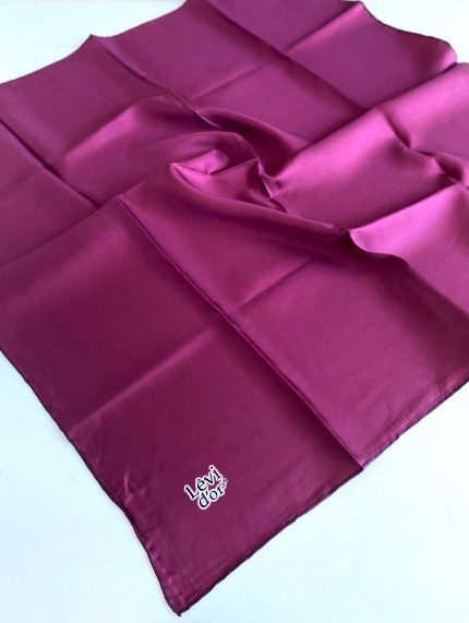 Levidor Tivil İpek Eşarp 47104 Fuşya Pembe Düz Renk