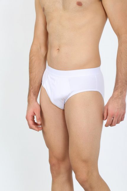 Modelisse - Erkek Pamuk Likralı Slip Beyaz 40132