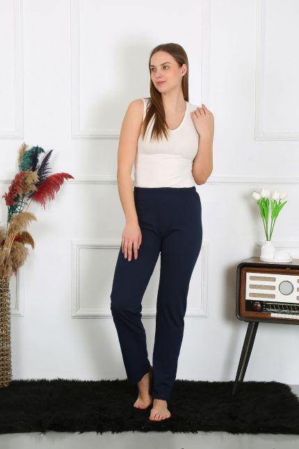 Modelisse - Kadın Pamuk Penye Tek Alt Pijama Lacivert 27514