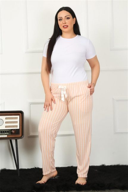 Modelisse - Kadın Pamuklu Büyük Beden Alt Pijama 27453