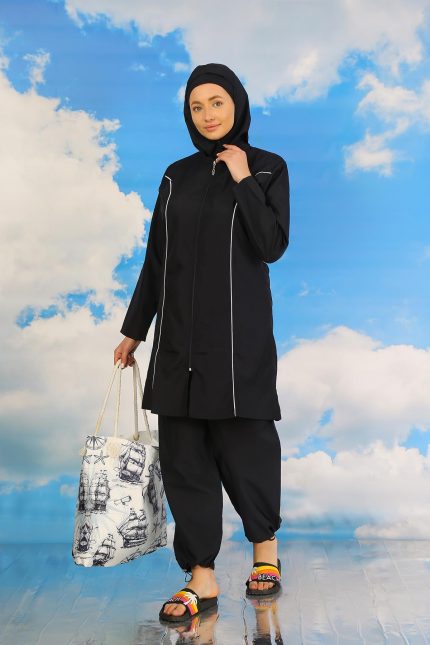 Modelisse - Kadın Tam Tesettür Lacivert Mayo 31060