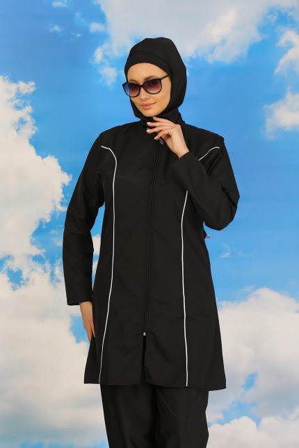 Modelisse - Kadın Tam Tesettür Siyah Mayo 31060