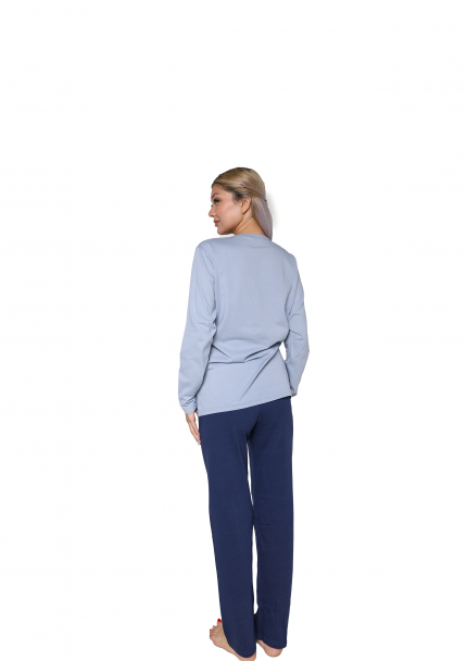 Modelisse - Kadın Uzun Kol Penye Pijama Takımı Lila 41110