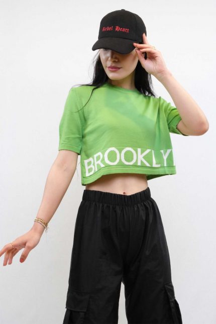 Modelisse - Triko Crop Yeşil