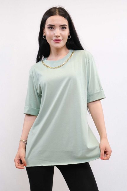 Modelisse - Zincir Aksesuarlı Tshirt Mint