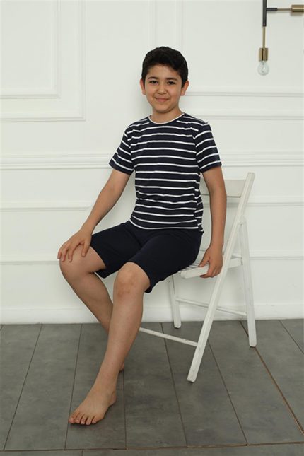 Modelisse - Erkek Çocuk Penye Şortlu Pijama Takım 20394