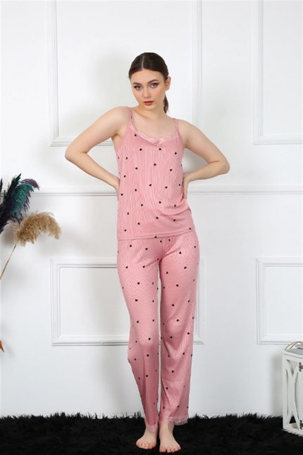 Modelisse - Kadın İp Askılı Somon Pijama Takım 4138