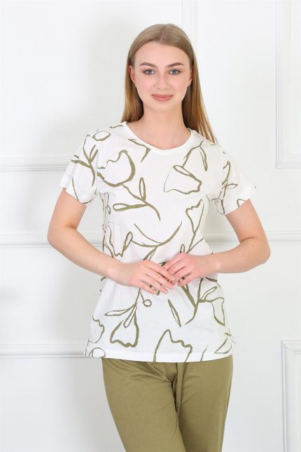 Modelisse - Kadın Penye Kısa Kol Pijama Takım 4141