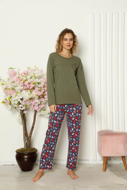 Modelisse - Kadın Penye Uzun Kol Pijama Takım 4101
