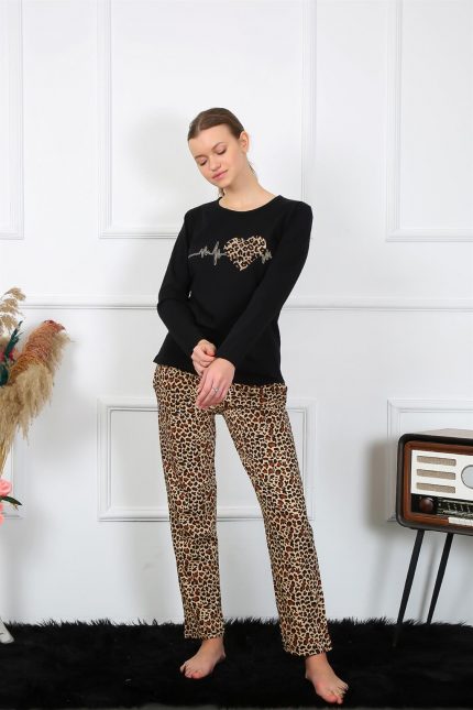 Modelisse - Kadın Penye Uzun Kol Pijama Takım 4129