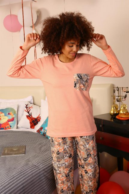 Modelisse - Kadın Uzun Kol Penye Pijama Takım 4196