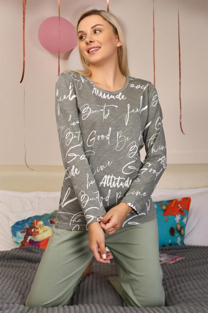 Modelisse - Kadın Uzun Kol Penye Pijama Takım 4206