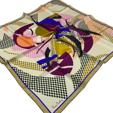Pierre Cardin Defolu Soft Yeşil  GeometrikDesenli Tivil İpek Eşarp 28749