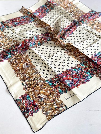 Pierre Cardin Krem Karma Desenli Sura İpek Eşarp 4207701-28134